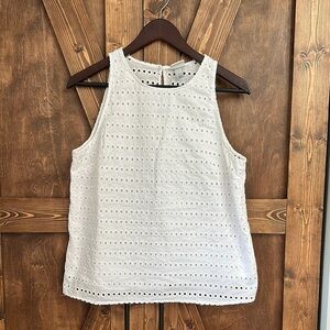 A New Day White Boxy Sleeveless Tank Top